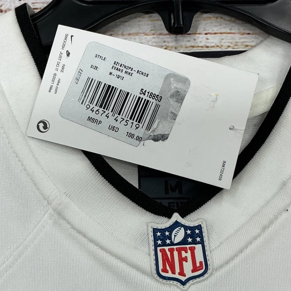 Nike Tampa Bay Buccaneers Mike Evans #13 Jersey Youth M White New With Tags